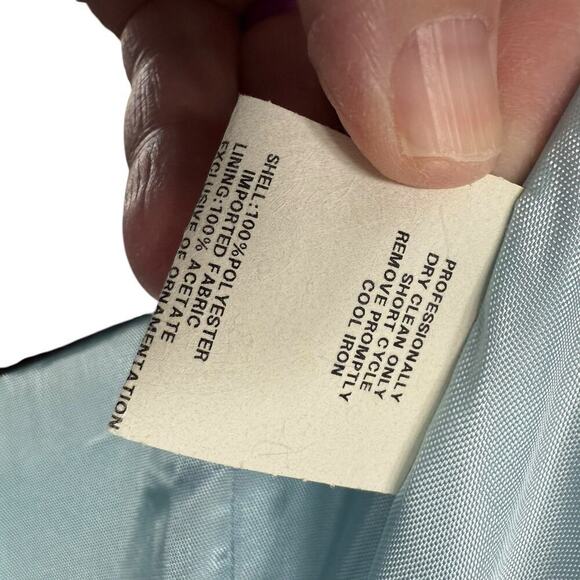 Vtg 80s 90s Jessica McClintock For Gunne Sax Strapless Dress Maxi 5/6 Blue NWT - Picture 7 of 15